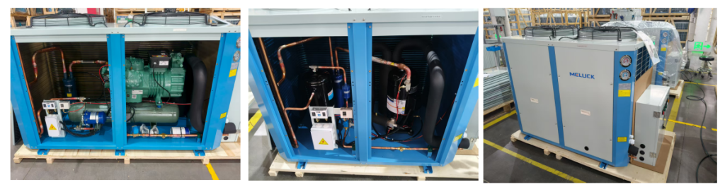 Meluck condensing unit product lineup for processing room refrigeration applications with multiple capacity options